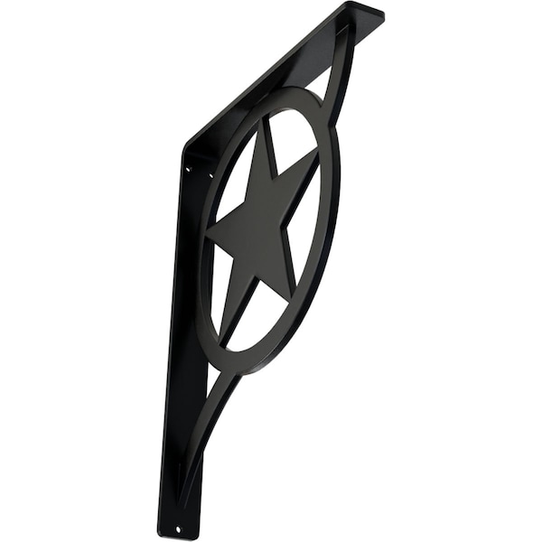 Ekena Millwork Austin Wrought Iron Bracket, (Single center brace), Powder Coated Black 1 1/2"W x 10"D x 12"H BKTM01X10X12SAU - main